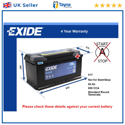 Battery fits audi rs4 a8 - q7,