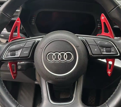 Audi red dsg paddle shift - red,